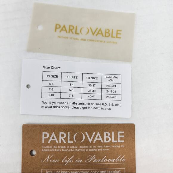 Fluffy Cozy Faux Fur Camel Slippers Gold Buckle Women's Size 9-10 New in Box - Picture 8 of 16